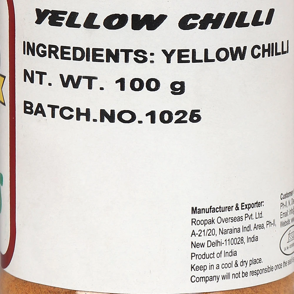 Yellow Chillies Powder
